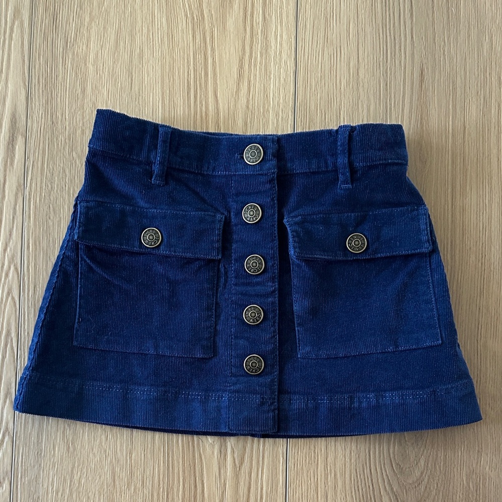 J. Crew Deep Blue Buttoned Skirt